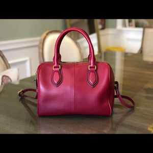J. Crew red leather doctor bag